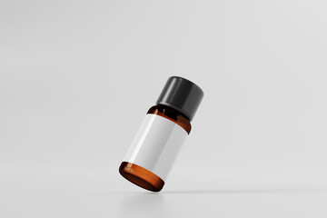 Amber Glass Cosmetic Bottle