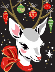 Deer with Decorated Horns