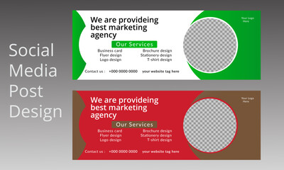 Modern social media post design template.