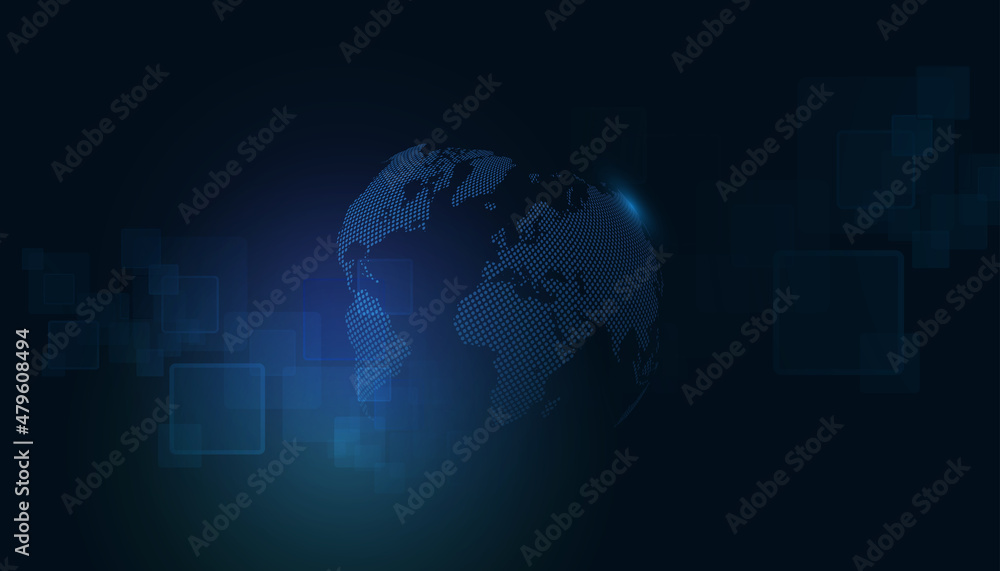 Poster vector background electronic texture for computer technology, engineering concept.global network con