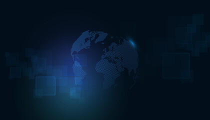 Vector background electronic texture for computer technology, engineering concept.Global network connection.  