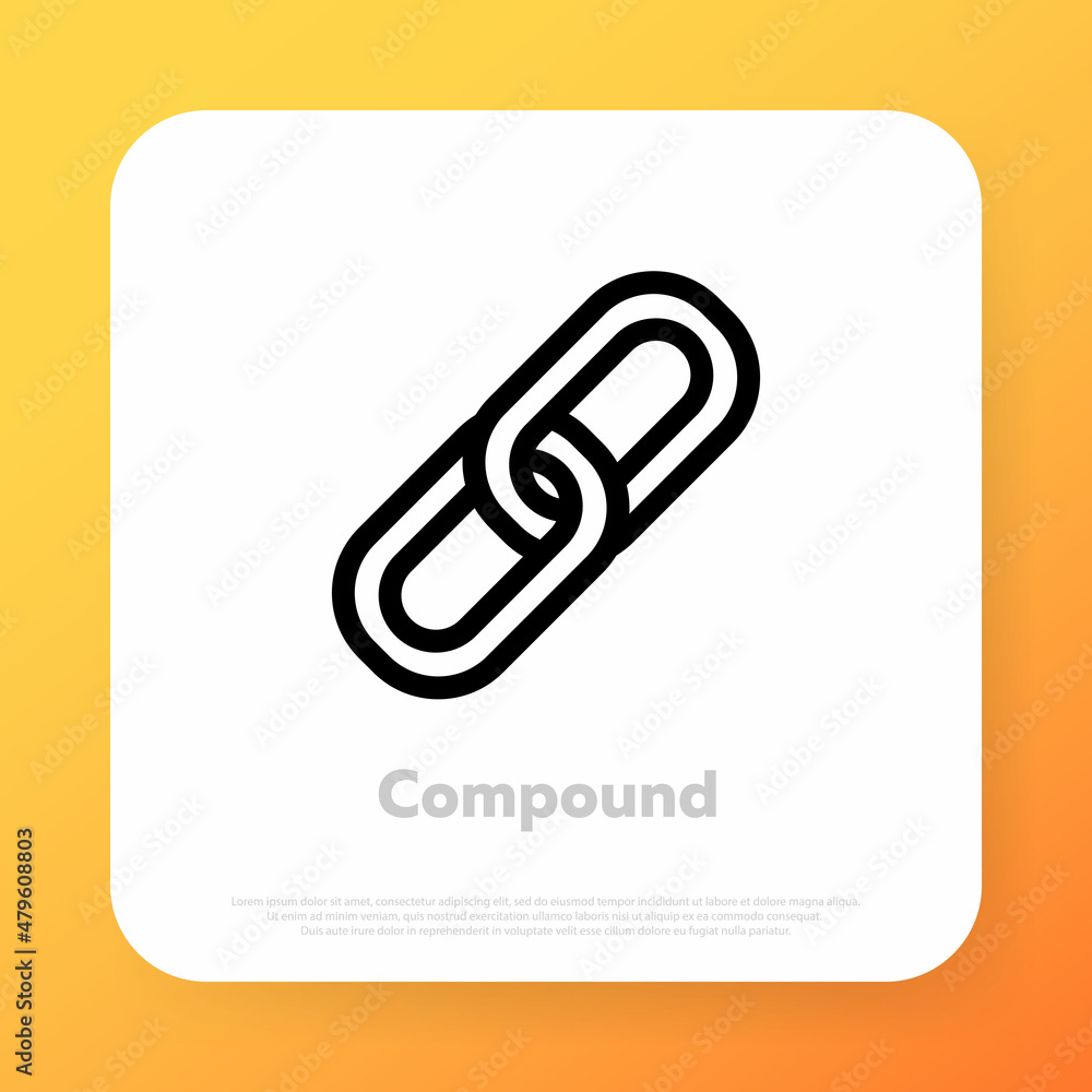 Poster link icon. chain link icon. security symbol template for graphic and web design. black chain. vector
