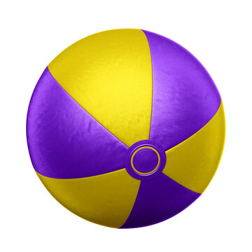 Yellow Beach Ball With Violet