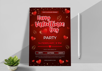 Valentine's Flyer Layout Design