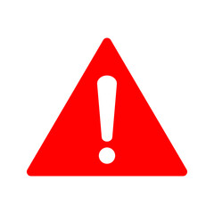 Warning icon. Attention icon. Danger symbol. Vector illustration of eps 10 with a white background