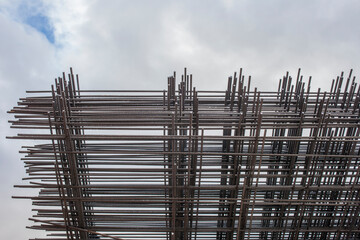 Reinforcing bars framework for armored concrete construction