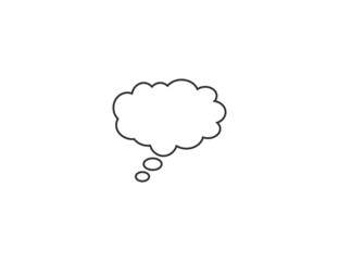 Bubble speech icon. Vector illustration. Flat design.
