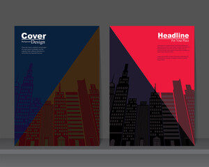 Corporate Cover Design with Business City Concept