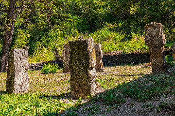 Ancient Serbian tombstones from Saint Peter and Paul in Grliste, Serbia