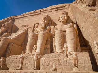 Abu Simbel, a rock in Nubia, two ancient Egyptian temples, the time of Ramses II