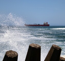 cargo ship in port