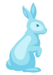 Cute Easter Bunny illustration. Cartoon rabbit character for design.