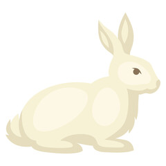 Cute Easter Bunny illustration. Cartoon rabbit character for design.
