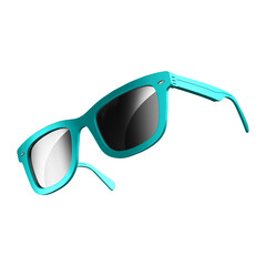 Light blue sunglasses with black lens