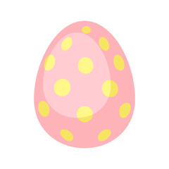 Illustration of Happy Easter decorative egg. Cartoon symbol of celebration.