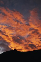 sunset over the mountains