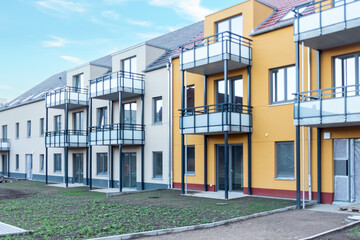 new apartment houses with balconies