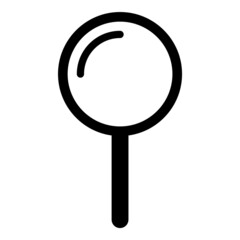 Magnifier Flat Icon Isolated On White Background