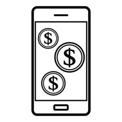 Dollar Flat Icon Isolated On White Background