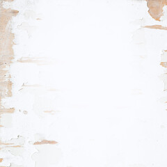 Old wood white texture for printing backdrops. Scratched white wooden background. Wooden surface painted with several layers of paint and peeling from old age