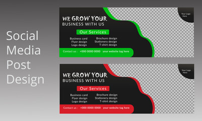 Corporate social media template design.
