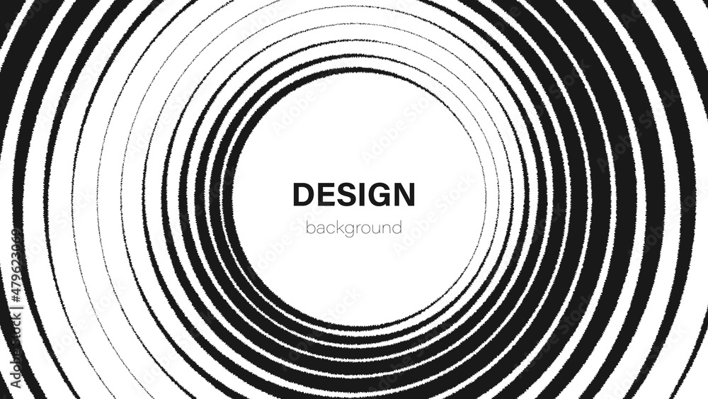 Aufkleber vector abstract halftone background. monochrome tunnel design. texture of circles twisted into spira