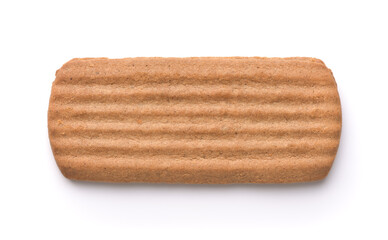 Top view of single ginger biscuit