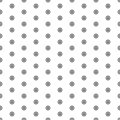 Square seamless background pattern from geometric shapes. The pattern is evenly filled with black download symbols. Vector illustration on white background