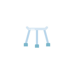 Tripod Laboratory Flat Icon Illustration Vector, Chemical Lab tools icon.