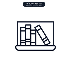 Digital Library icon symbol template for graphic and web design collection logo vector illustration