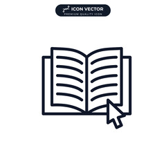 e book icon symbol template for graphic and web design collection logo vector illustration