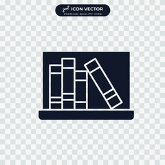 Digital Library icon symbol template for graphic and web design collection logo vector illustration