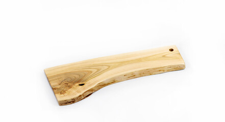 Cutting board. Food cutting board wooden cherry cherry. On white background. Isolated.