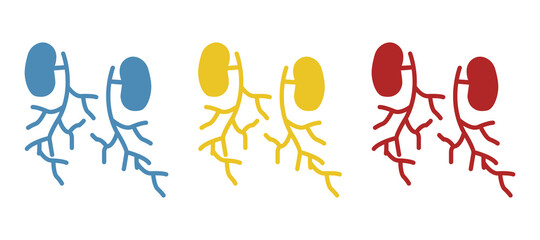 circulatory system icon on a white background, vector illustration