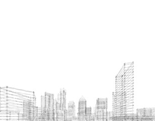 modern city sketch