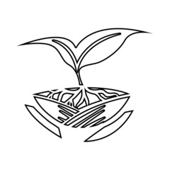 nature protection, plants important aspect of life vector illustration