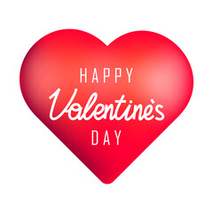 Fototapeta na wymiar Valentine's day background. Vector concept illustration. 3d big red heart. Cute love sale banner, postcard, greeting card.