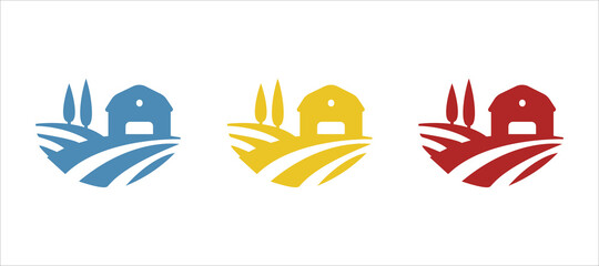 farm icons on white background, vector illustration