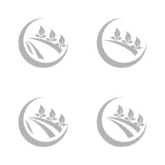 Naklejka premium farm icons on white background, vector illustration