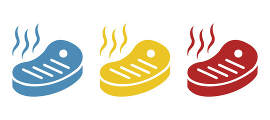 meat icon on a white background, vector illustration