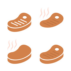 meat icon on a white background, vector illustration
