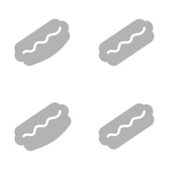 Obraz premium hot dog icon on a white background, vector illustration