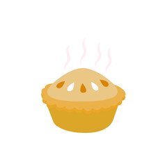 pie concept, fragrant pie, vector illustration