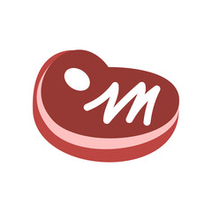 meat icon on a white background, vector illustration