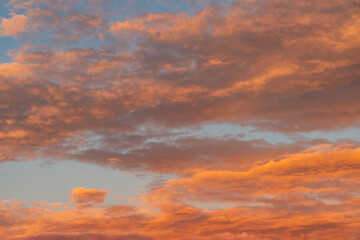 early morning clouds with dramatic coloring