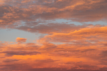 early morning clouds with dramatic coloring