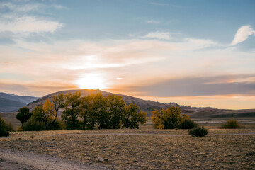 Sunrise in the mountains