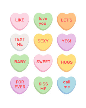 Sweet heart shape candy.