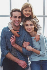 Beautiful young family