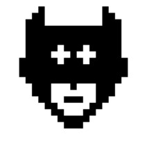 pixel face batman